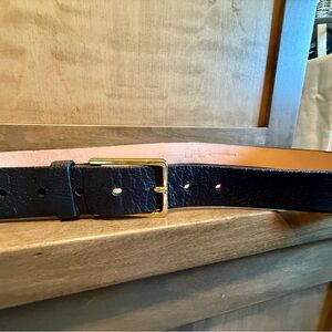 Custom Brave Leather belt Alyssa Barcelona buckle/black pebble leather 40